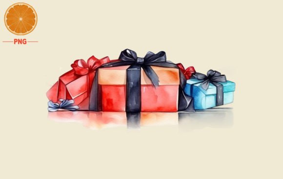 Black Friday Gift Box Watercolor 3: A Fresh Illustration for Holiday Content