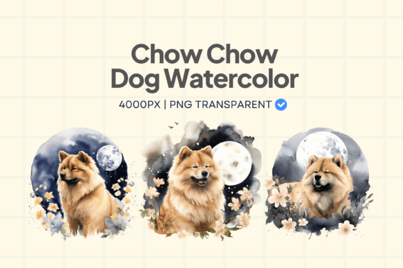 Chow Chow Dog Watercolor Illustration: A Playful Touch for Local Branding