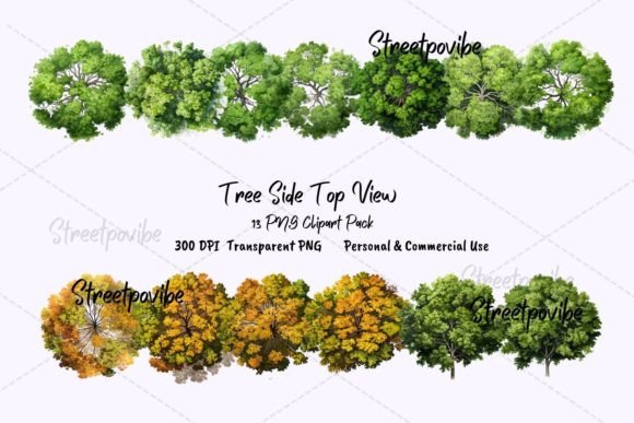 Tree Watercolor Clipart PNG Pack Review for Real Embroidery Projects