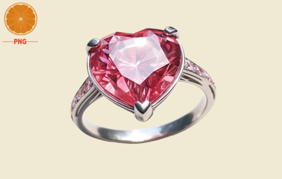 Valentine's Day Diamond Ring Watercolor Illustrations for Editorial and Web Design
