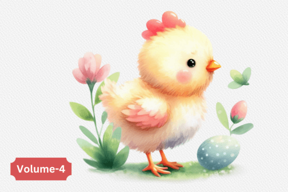 Watercolor Chicken Clipart PNG Volume –4: Rustic Charm for Local Brand Illustrations
