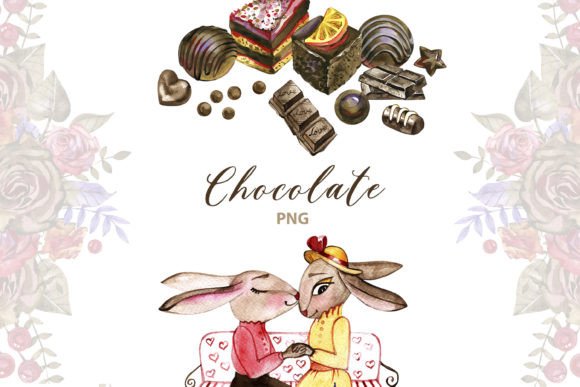 Watercolor Chocolate Clipart Set: Sweet Illustrations for Crafters & Handmade Sellers
