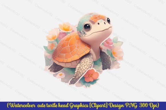 Watercolor Cute Turtle Head Clipart: A Designer’s Take for Branding & Creative Projects