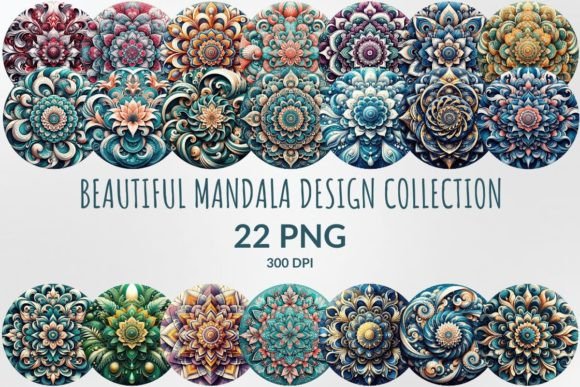 Watercolor Mandala Patterns for Sublimation & Illustrations