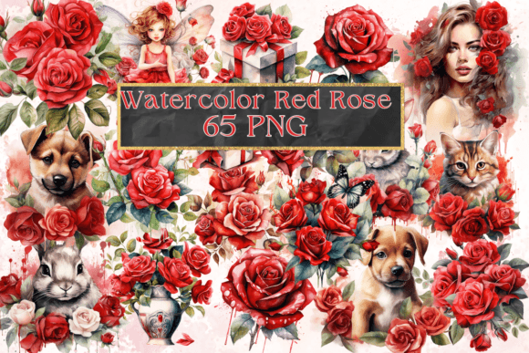 Watercolor Red Rose PNG Sublimation: A Fresh Illustration for Bloggers & Digital Publishers