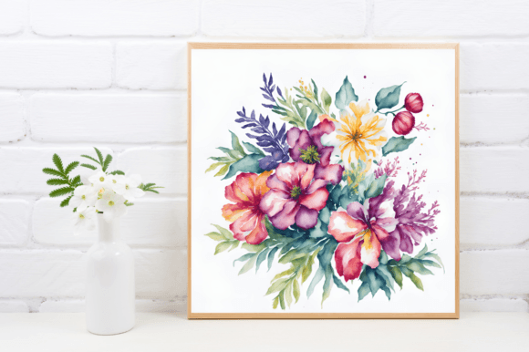 Watercolor Superimposed Flowers Vibrant – A Fresh Illustrations Pick for Modern Branding